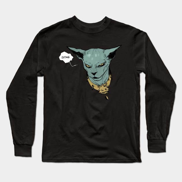 Lying Cat Long Sleeve T-Shirt by blackproxima